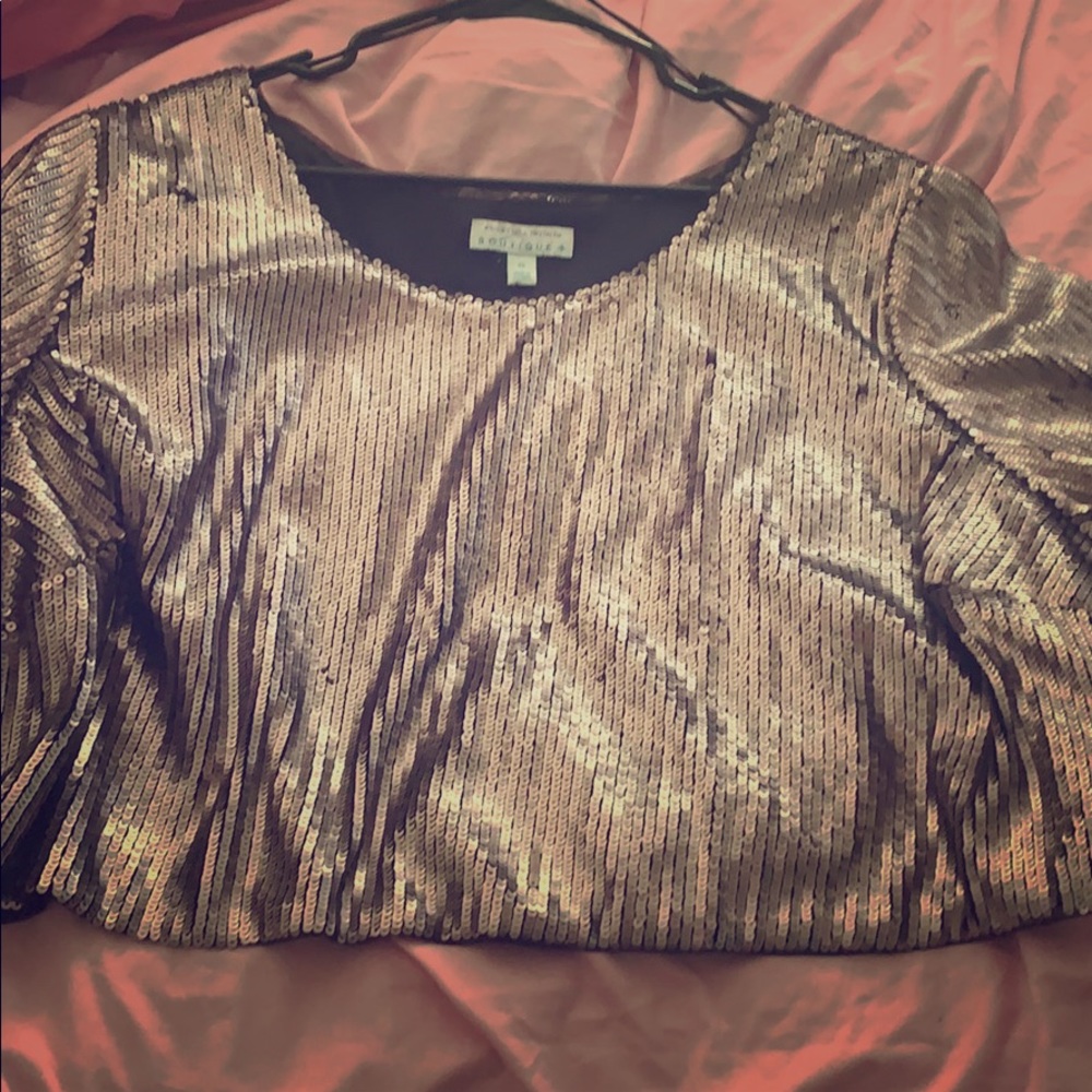Sequin crop top